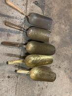 Oude koperen kolen scheppen, handgemaakte degelijke scheppen, Enlèvement