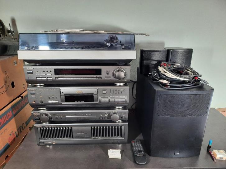 Technics: hifi toren '90 + SL1800 platensp. + Canton, Audio, Tv en Foto, Stereoketens, Gebruikt, Cd-speler, Tuner of Radio, Speakers