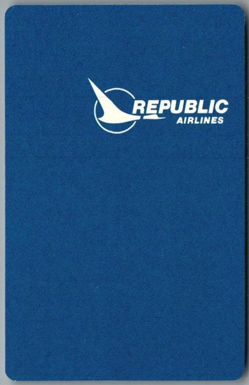 speelkaart - LK10572 - 2x Republic airlines  NWA-301, Collections, Cartes à jouer, Jokers & Jeux des sept familles, Comme neuf