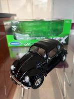 Volkswagen Beetle Beetle 1950 Zwart 1/18 Welly Nickel Zwart, Hobby en Vrije tijd, Ophalen of Verzenden, Zo goed als nieuw, Auto