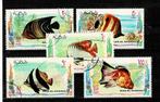 AZIË V.A.E. RAS AL KHAIMA VISSEN 5 POSTZEGELS GESTEMPELD, Postzegels en Munten, Postzegels | Azië, Verzenden, Gestempeld