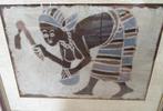Folk Art Africa: prachtige batik, professioneel ingelijst, Antiek en Kunst, Kunst | Niet-Westerse kunst, Ophalen of Verzenden