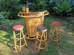 Tiki bar bamboe met 3 krukken, Ophalen