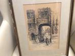 Burg met Blinde Ezelstraat  in Brugge.  Jan  Korthals, Ophalen of Verzenden