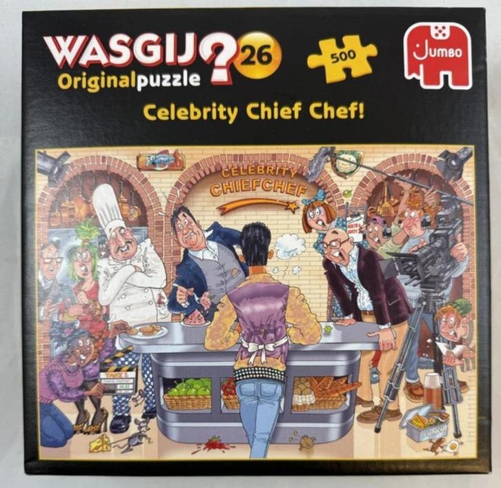Wasgij Original puzzel 500 stukjes 26 beroemde meester koks, Hobby en Vrije tijd, Denksport en Puzzels, Zo goed als nieuw, Verzenden