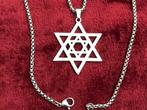 Davidster met hanger en ketting, Nieuw, Ophalen of Verzenden, Zilver, Overige materialen