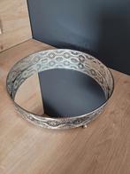 Mooie decoratieve plateau met spiegel, Ophalen of Verzenden, Zo goed als nieuw, Rond, Metaal