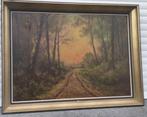 Huile sur toile chemin signe Louis van lint, Ophalen of Verzenden