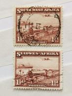 Suidwes / South Afrika 1936 - spoorweg - trein - vliegtuig, Ophalen of Verzenden, Gestempeld