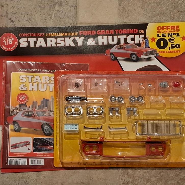 FORD Gran Torino STARSKY HUTCH Big Scale 1/8 METAL Kit+DocN1, Hobby en Vrije tijd, Modelauto's | 1:5 tot 1:12, Nieuw, Auto, 1:5 t/m 1:8