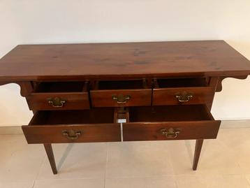 Vintage Authentieke bijzet kast/secretaire bruin meubel beschikbaar voor biedingen