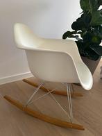 Vitra Eames RAR schommelstoel - esdoorn / chroom - wit, Comme neuf, Synthétique, Modern design retro, Enlèvement ou Envoi