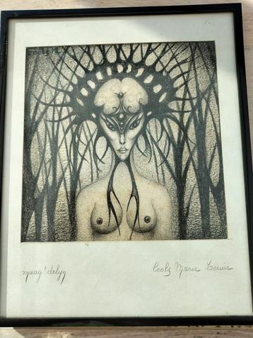 Dit kunstwerk is een litho steendruk  van Marie Louise Cools beschikbaar voor biedingen