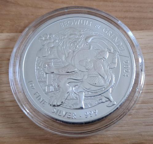 1 oz zilver MYTHS & LEGENDS 2024 £1 BU BEOWULF & GRENDEL, Postzegels en Munten, Munten | Europa | Niet-Euromunten, Losse munt
