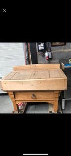 Kapblok, beenhouwersblok met voet met lade! Bieden kan, Ophalen