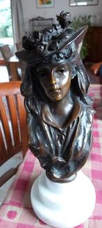 Bronze buste féminin début XXème., Antiquités & Art, Antiquités | Bronze & Cuivre, Bronze, Enlèvement