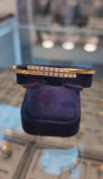 14k diamant goud armband 0.48ct, Handtassen en Accessoires, Ophalen of Verzenden, Zo goed als nieuw, Goud