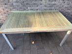 Tafel + bank, Tuin en Terras, Ophalen, Gebruikt, Teakhout