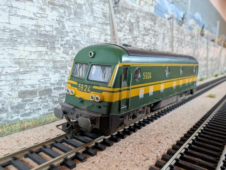 NMBS SNCB | Roco 4152 | HLD 5924 | Groen '1970' | DC Analoog, Hobby en Vrije tijd, Modeltreinen | H0, Gebruikt, Locomotief, Gelijkstroom