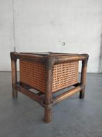 1970s vintage rotan caning plantbak Bohemian, Tuin en Terras, Ophalen of Verzenden, Gebruikt, Overige materialen, Minder dan 40 cm