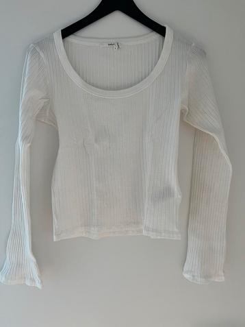 Witte T-shirt met lange mouwen merk ba&sh maat 3 beschikbaar voor biedingen