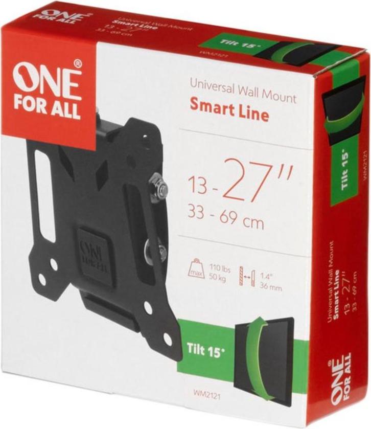 Beugel voor monitor of TV, 13-27 inch, kantelbaar & compact, Audio, Tv en Foto, Televisiebeugels, Ophalen of Verzenden