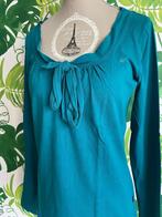 olieblauw T-shirt lange mouwen - QS - 38, Maat 38/40 (M), Zo goed als nieuw, Lange mouw, QS