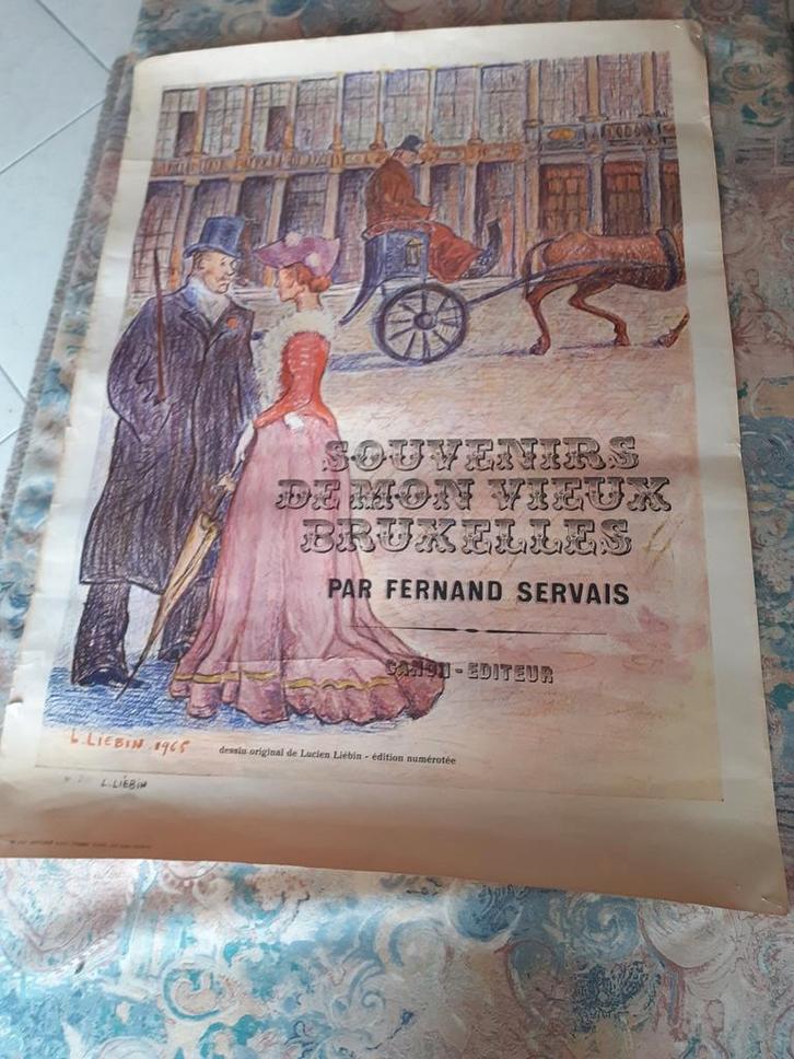 SOUVENIRS DE MON VIEUX BRUXELLES PAR FERNAND SERVAIS, Antiquités & Art, Art | Lithographies & Sérigraphies, Enlèvement ou Envoi