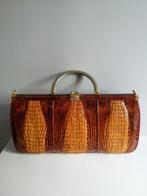 Vintage croco handtas, Handtassen en Accessoires, Tassen | Damestassen, Ophalen of Verzenden, Gebruikt, Handtas