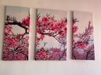 Prachtige drieluik wanddecoratie – Bloesembomen, Ophalen of Verzenden