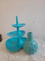 Lot bleu! presentoir et vase ceramique inspiration vintage, Antiquités & Art