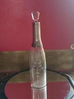 Antieke decanter met geslepen glas en zilveren top, Enlèvement ou Envoi