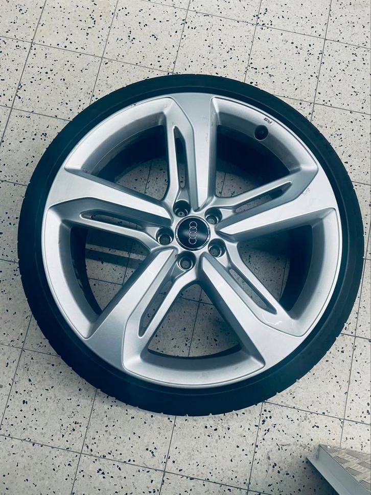 Audi A7-A6 Rs velgen + banden, Auto-onderdelen, Banden en Velgen, Banden en Velgen, Zomerbanden, 21 inch, 265 mm, Personenwagen