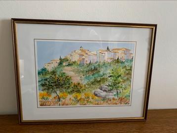 Schilderijtje met landschap beschikbaar voor biedingen