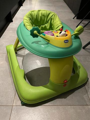 Groen chicco 3-in-1 123 loopstoel activity center, Kinderen en Baby's, Ophalen, Zo goed als nieuw, Overige typen, Met geluid