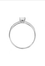 Solitaire-ring, Wit, Zilver