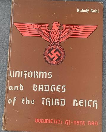 Boek Engels uniform badges 3e rijk HJ NSFK RAD Kahl Rudolf  beschikbaar voor biedingen