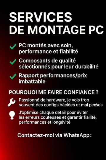 Service de montage PC beschikbaar voor biedingen