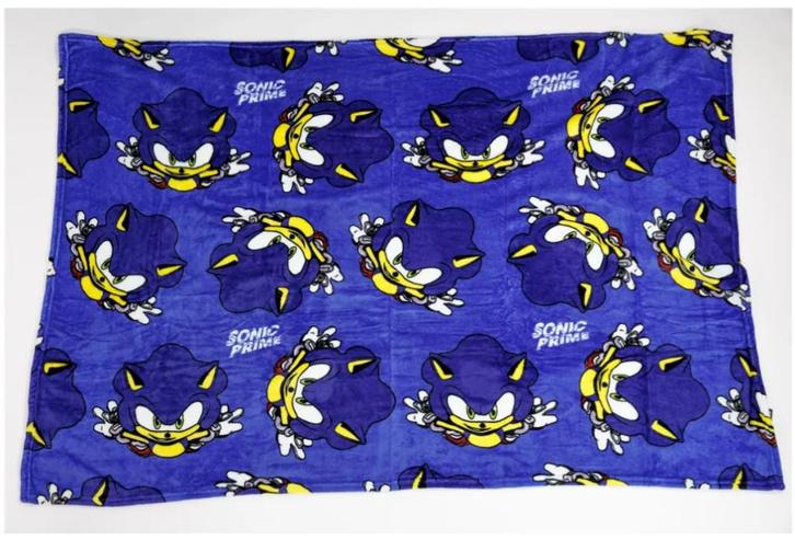Sonic Fleece Deken - Nintendo - 110 x 150 cm, Kinderen en Baby's, Kinderkamer | Beddengoed, Nieuw, Deken of Dekbed, Blauw, Jongetje