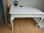 Wit gelakte tafel, Ophalen, Gebruikt, 100 tot 150 cm, Klassieke