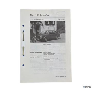 Kluwer | Fiat 131 Mirafiori | 1978-1981 | NL beschikbaar voor biedingen