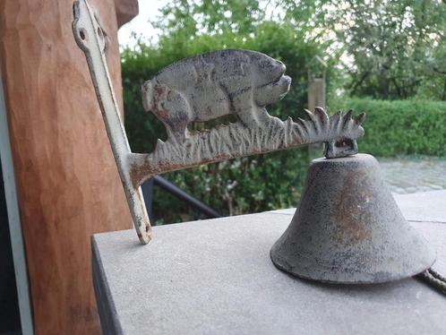 Deurbel gietijzer varken, Tuin en Terras, Tuinwanddecoratie, Ophalen of Verzenden