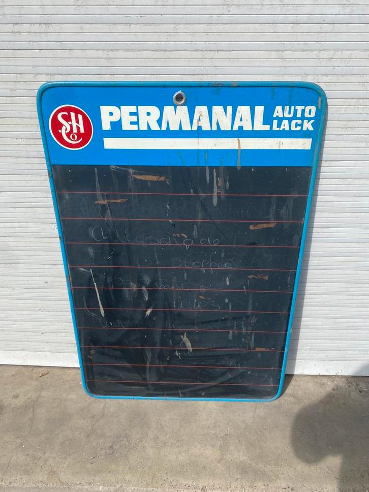 Permanal Auto Lack Reclamebord Vintage Staat SH Logo, Verzamelen, Merken en Reclamevoorwerpen, Zo goed als nieuw, Reclamebord