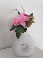 Vaas met kunstbloemen, Ophalen of Verzenden, Zo goed als nieuw