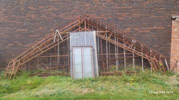 authentieke tuinserre - glaskas - ijzeren serre - greenhouse beschikbaar voor biedingen