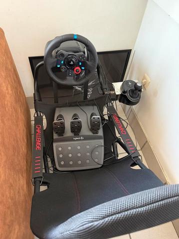 Logitech G29 avec levier de vitesses et Playseat, Enlèvement, Comme neuf