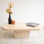 Vintage Italiaanse travertin salontafel jaren '80, Ophalen, Overige materialen, 100 tot 150 cm, 50 tot 100 cm