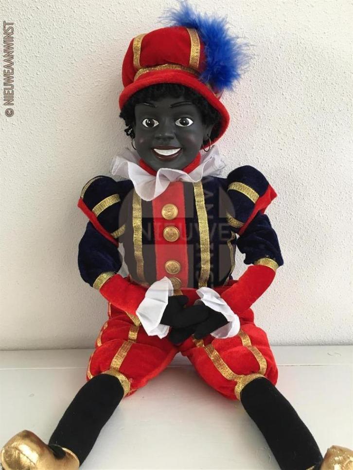 Authentieke V&D etalage zwarte Piet pop - 60cm, rood/blauw, Divers, Saint-Nicolas, Envoi