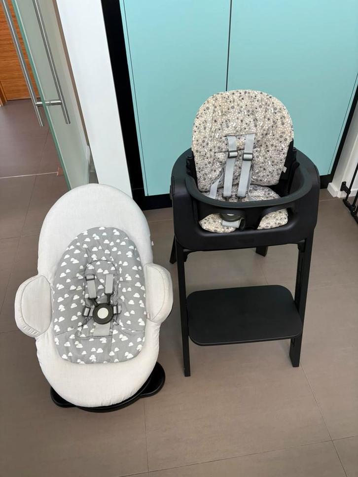 Stokke steps zwart met babyset en bouncer wipper, Kinderen en Baby's, Kinderstoelen, Zo goed als nieuw, Ophalen