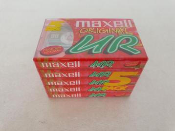 5-pack Maxell UR 90 cassettes (nieuw) beschikbaar voor biedingen
